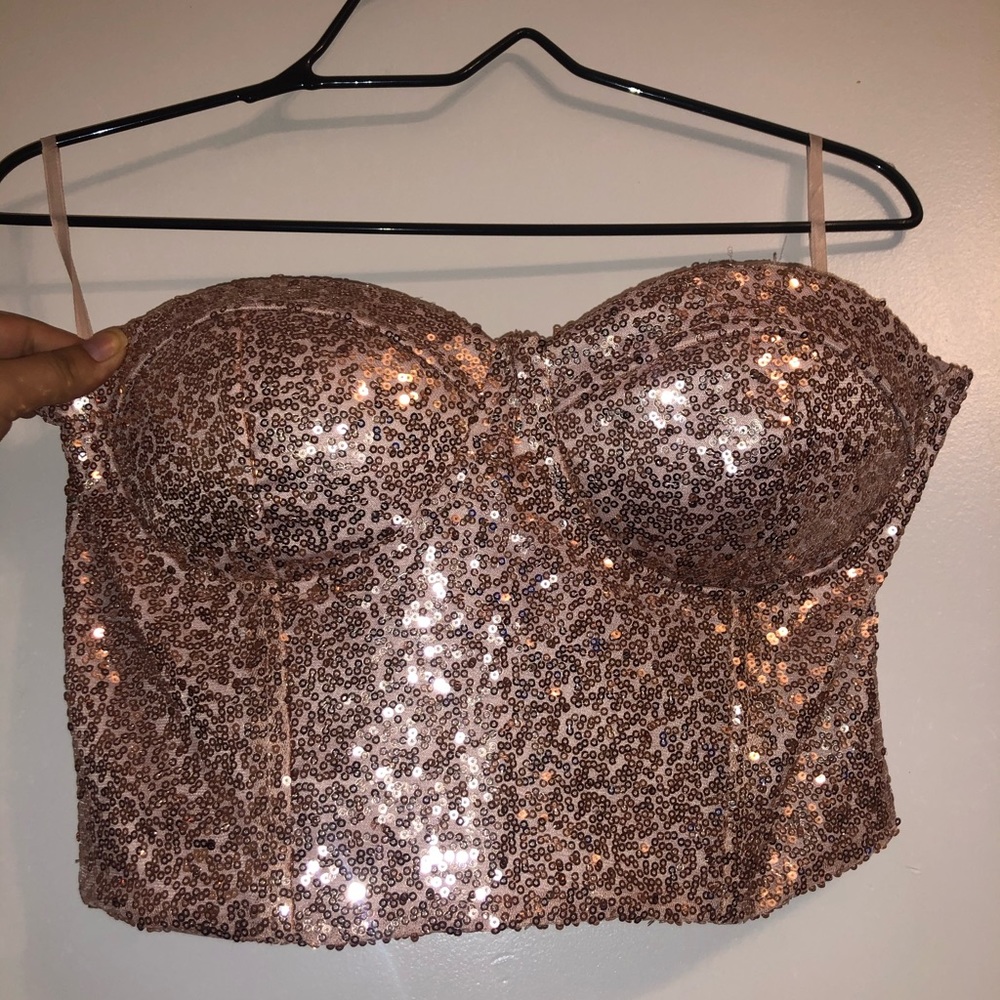 Pink Sparkly Sequin Top